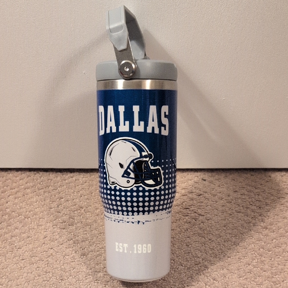 Dallas Cowboys NFL Blue and White Football Tumbler